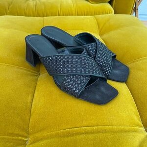 H&M Block Heel Braided Sandals - Size 41